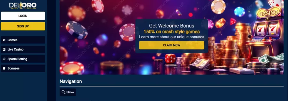 Deloro Casino Willkommensbonus 150% bis 10000 Euro